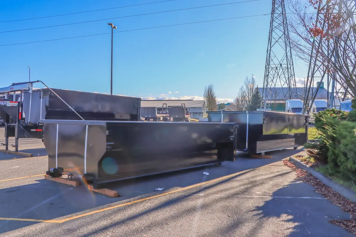 Roll-off dumpster ready for waste disposal at job site for Residential Dumpster Rental in Warwick